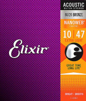 Elixir 11002 Nanoweb W-Gitarre 010-047 Extra Light