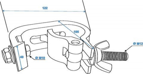Eurolite TH-200 Theaterhaken silber