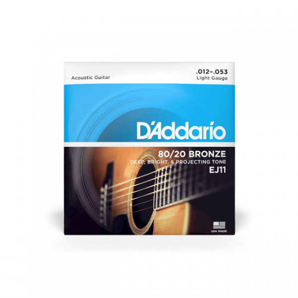 D'Addario EJ11 12-53 Light 80/20 Bronze