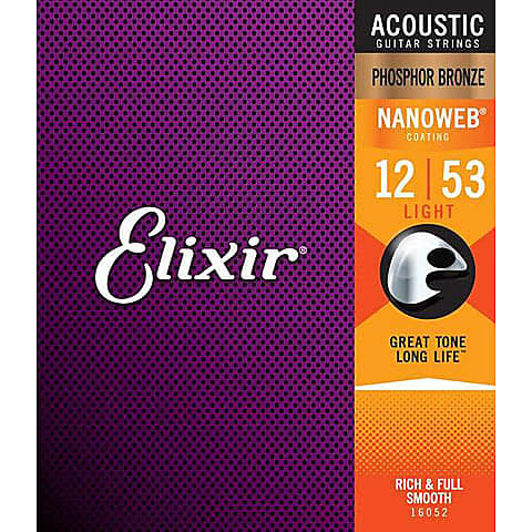 Elixir 16052 Nanoweb W-Gitarre 012-053 Light