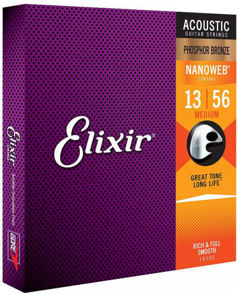 Elixir 16102 Nanoweb W-Gitarre 013-056 Medium