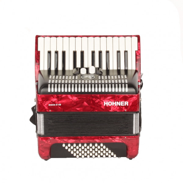 Hohner Bravo II 48 rot gebraucht