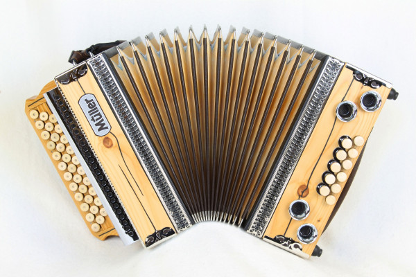 Müller Harmonika Rot Tanne Exklusiv B Es As