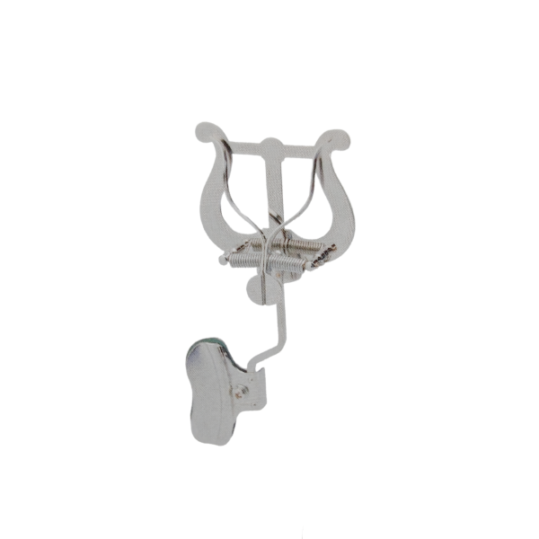 sonstiges-Zubehoer-BlechblasinstrumenteMarschgabel-groe-Lyra-Posaune-nickel-Schallstueckbefestigung