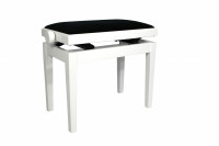Burghardt B5 Klavierbank weiß poliert schwarz Velours