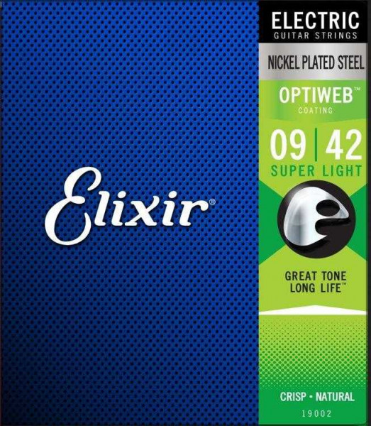 Elixir 19002 OPTIWEB E-Gitarre 009-042 Super Light