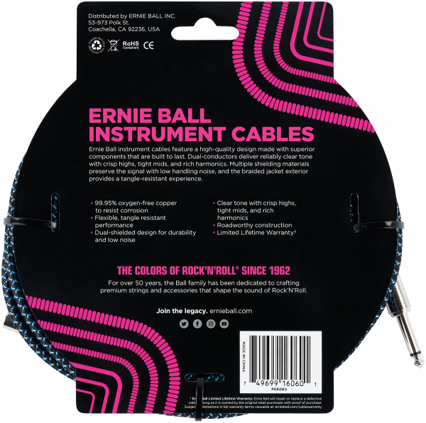 Ernie Ball EB 6060 Instrumentenkabel